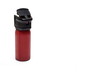 red pepper spray self defense white background