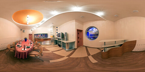 full 360 degree panorama in equirectangular spherical equidistant projection. Panorama  inside...