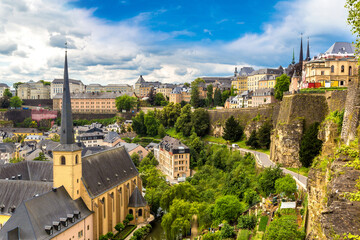 Panoramic cityscape of Luxembourg