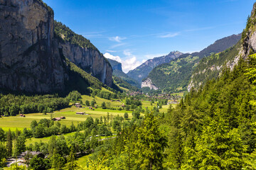 Fototapeta na wymiar Lauterbrunnen Valley in Switzerland