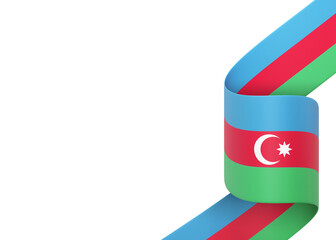 Azerbaijan flag design national independence day banner isolated in white