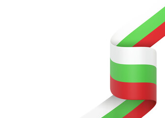 Bulgaria flag design national independence day banner isolated in white