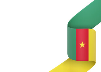 Cameroon flag design national independence day banner isolated in white