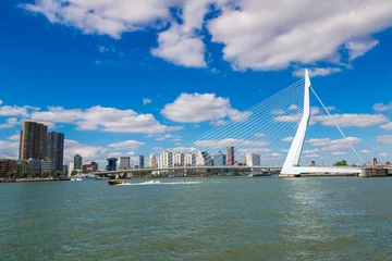 Papier Peint photo Pont Érasme Pont Erasmus à Rotterdam