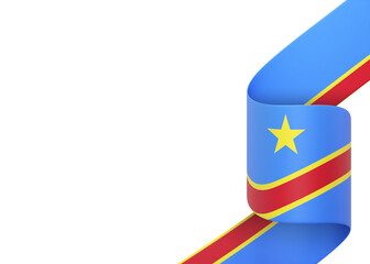 DR Congo flag design national independence day banner isolated in white