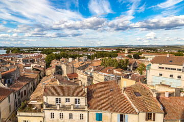 Aerial view of Arles, France