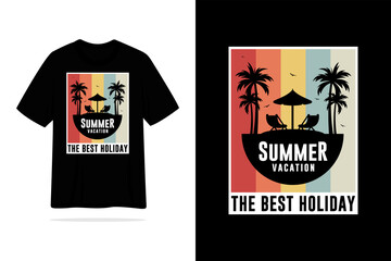Summer vacation the best holiday tshirt design illustration