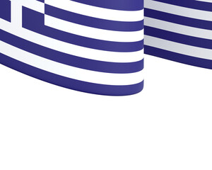 Greece flag design national independence day banner isolated in white