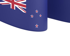 New Zealand flag design national independence day banner isolated in white