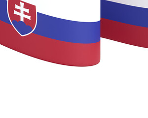 Slovenia flag design national independence day banner isolated in white