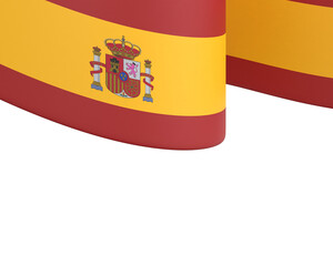 Obraz premium Spain flag design national independence day banner isolated in white