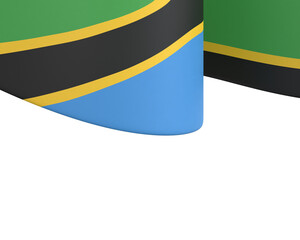 Tanzania flag design national independence day banner isolated in white