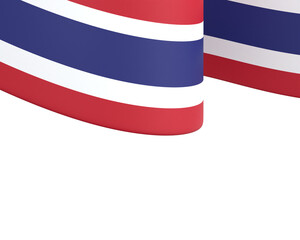 Thailand flag design national independence day banner isolated in white