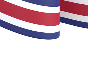 Costa Rica flag design national independence day banner isolated in white