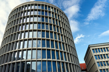 Obraz premium historic, modernist building in the shape of a cylinder