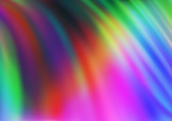 Light Multicolor, Rainbow vector background with bubble shapes.