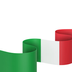 Italy flag design national independence day banner isolated in white