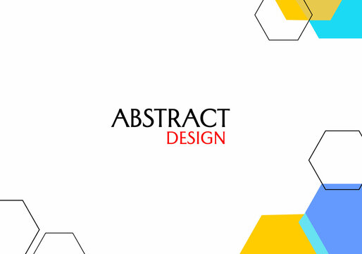 Abstract Geometric Background With Hexagon Elements. Trendy Vector Design For Banner, Cover, Website