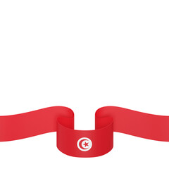 Tunisia flag design national independence day banner isolated in white