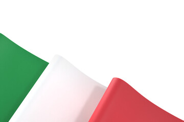 Italy flag design national independence day banner isolated in white
