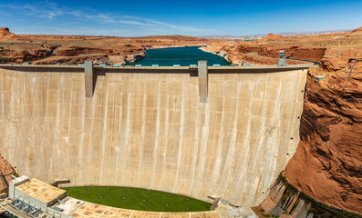 Fototapeta Glen Canyon Dam at Colorado river obraz