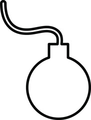 bomb vector icon illustration on white background..eps