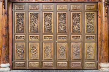 Chinese doors and windows and ethnic patterns