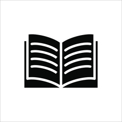 Book icon vector, solid illustration
