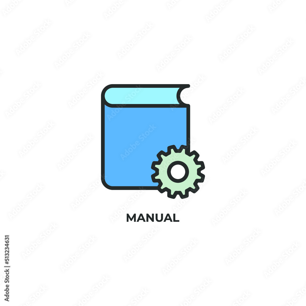 Poster manual vector icon. colorful flat design vector illustration. vector graphics