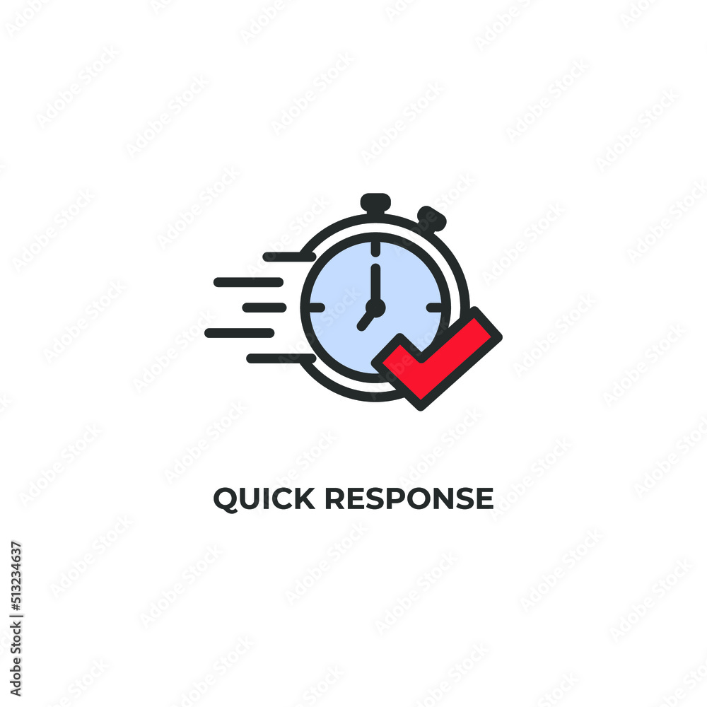 Poster quick response vector icon. colorful flat design vector illustration. vector graphics