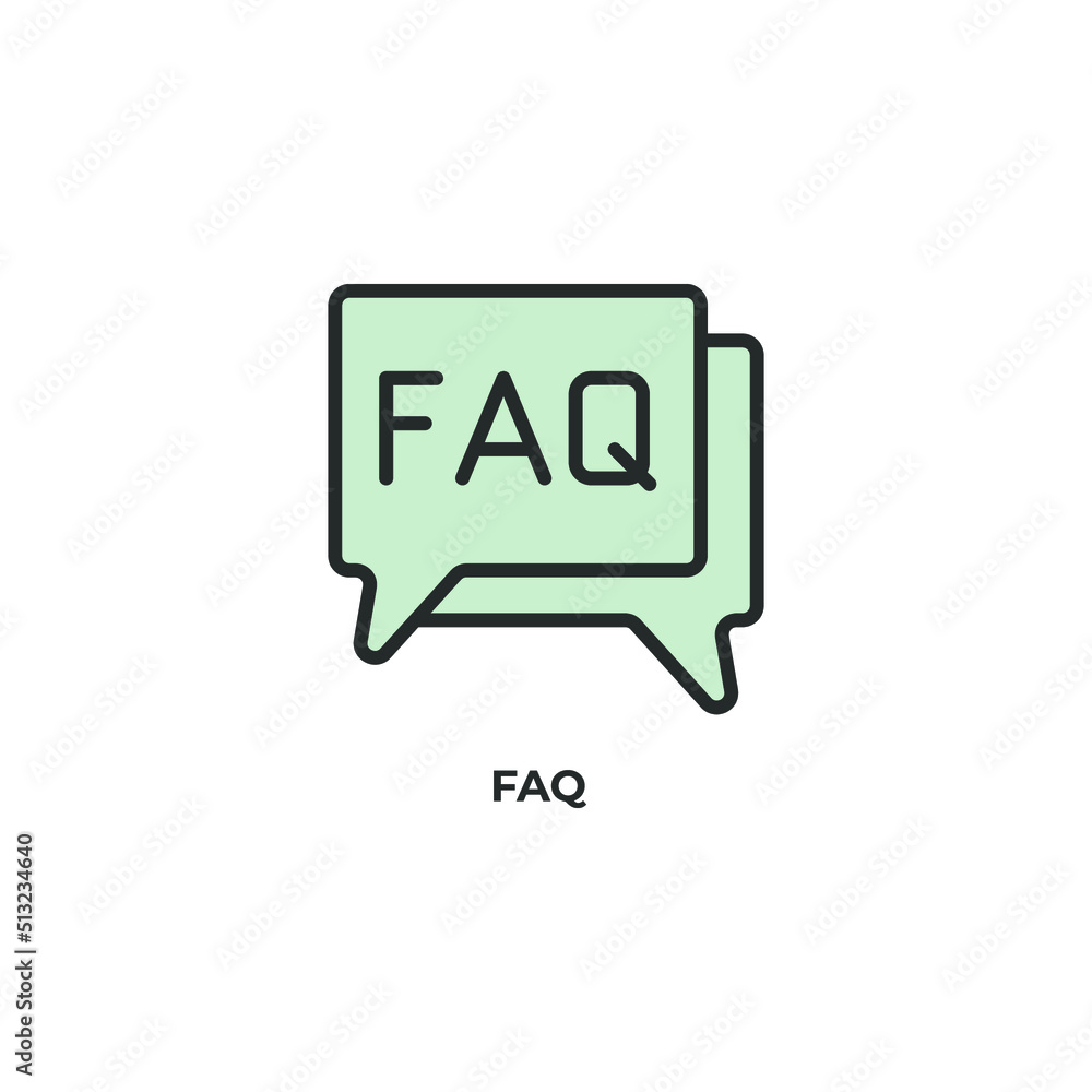 Poster faq vector icon. colorful flat design vector illustration. vector graphics