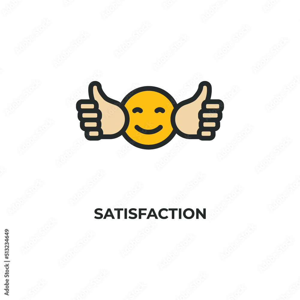Poster satisfaction vector icon. colorful flat design vector illustration. vector graphics