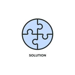 solution vector icon. Colorful flat design vector illustration. Vector graphics