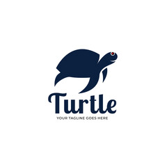 turtle leaf logo vector template.