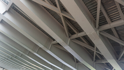 Closeup of steel framework