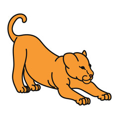 illustration of a cute lion cub