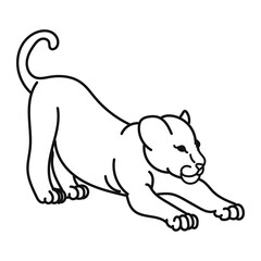 illustration of a cute lion cub