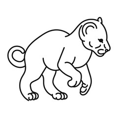 Fototapeta na wymiar illustration of a cute lion cub