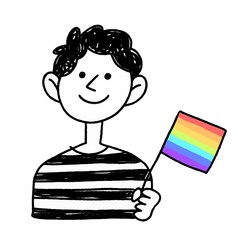 LGBT トランスジェンダー　男性　イラスト　アイコン