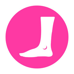 Web line icon. Foot, foot standing
