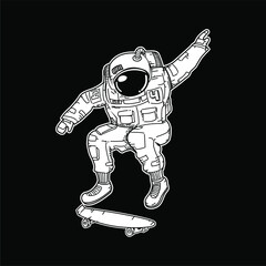 skate astronaut in space