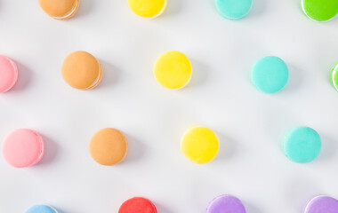 Colorful and delicious macaron cake