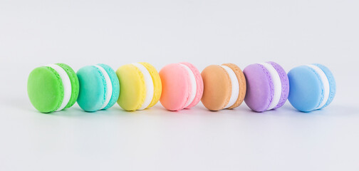 Colorful and delicious macaron cake