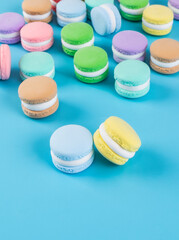 Colorful and delicious macaron cake