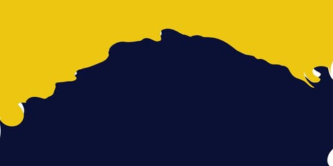 Yellow Ripped Paper Dark blue Background Isolated