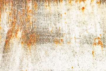 The texture of rusty metal with streaks of paint