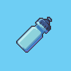 Editable vector water bottle pixel art illustration for game development,
game asset, web asset, graphic design, and printed purpose.