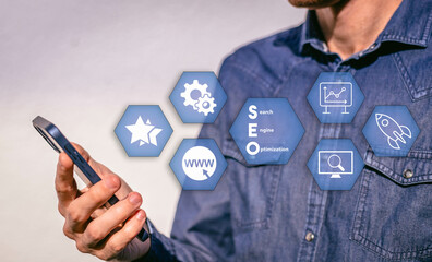 SEO Search engine optimisation digital marketing business technology concept