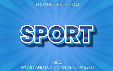 Sport text effect editable style vector