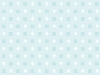 手描きのキラキラと四角を並べた青色の水彩パターン